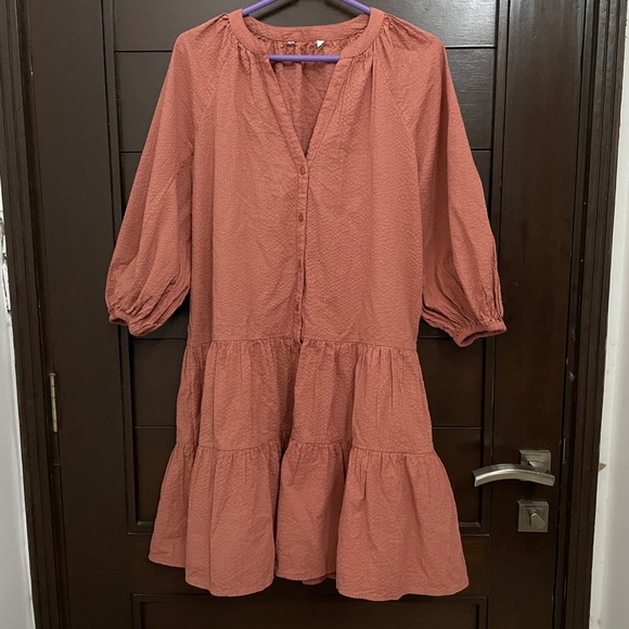 Dresses & Skirts - Tiered Dress in Textured Fabric